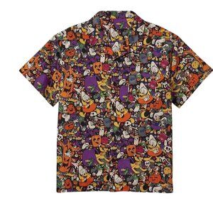 Disney 2022 Mickey And Friends Halloween Button Down Shirt Sleeve Shirt Size S